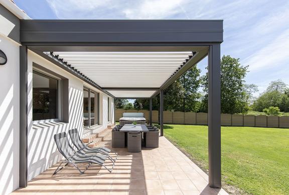 Akena Pergola - Double module - Vue profil
