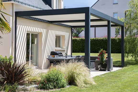 Akena Pergola - Bioclimatique double module - Bandeaux LED