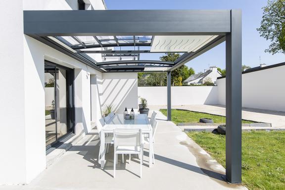 Akena Pergola - Gris aluminium