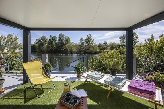 Akena Pergola - Toit plat - Vue Dordogne