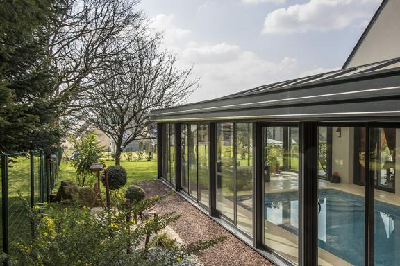 Akena Véranda - Couverture piscine - Aluminium gris