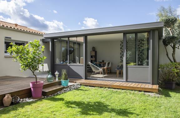 Akena Véranda - Sur terrasse bois jardin