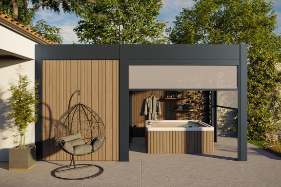 Akena Pool house - Adossé - Stores motorisés