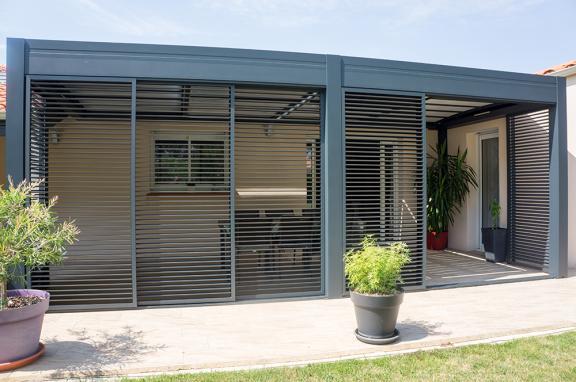 Akena Pergola - Toit ouvert - Coulissants lames orientables