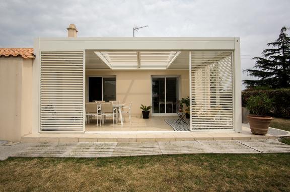 Akena Pergola - Brise-vue - Coulissants lames orientables