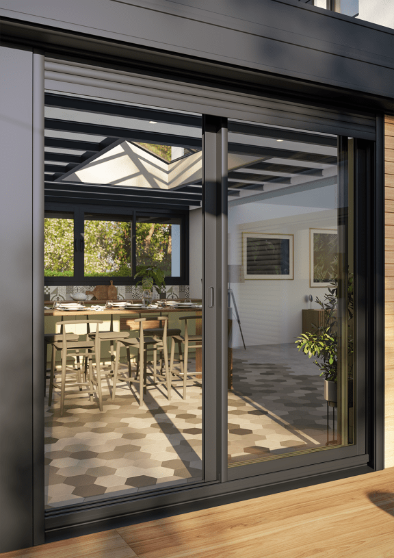 Akena - Extension maison cuisine toit plat - Cuisine ouverte