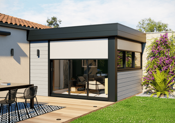 Akena - Extension maison salon toit plat - Versailles