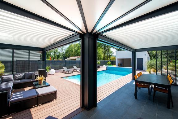 Akena Pergola - Double pergola bioclimatique - Préau