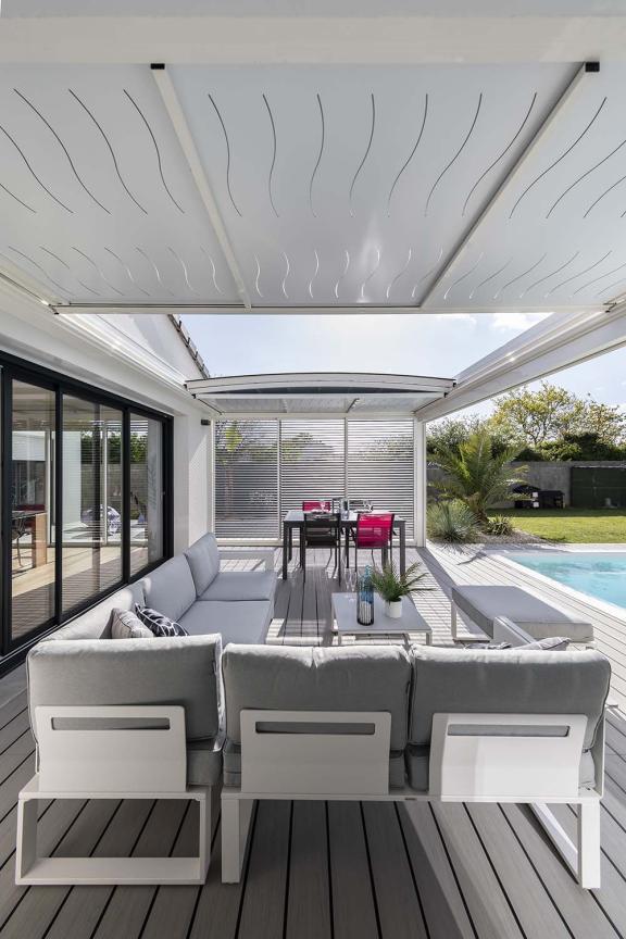 Akena - Pergola Air Bioclimatique - Aluminium blanc