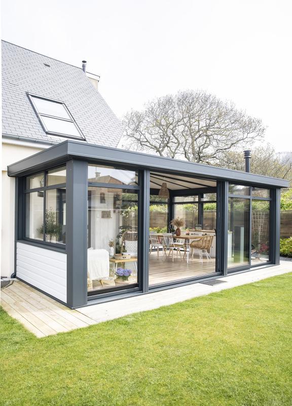 Véranda aluminium AKENA grise anthracite