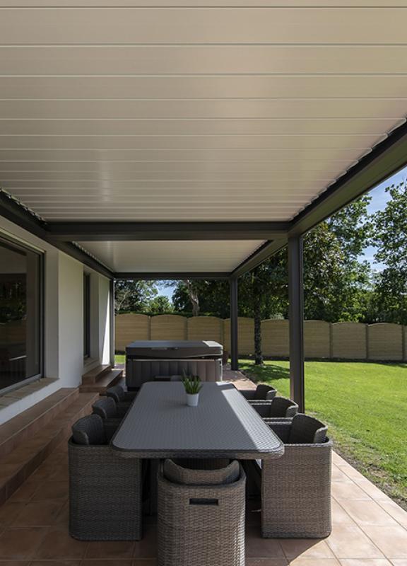 Akena Pergola - Double module - Lames orientables fermées