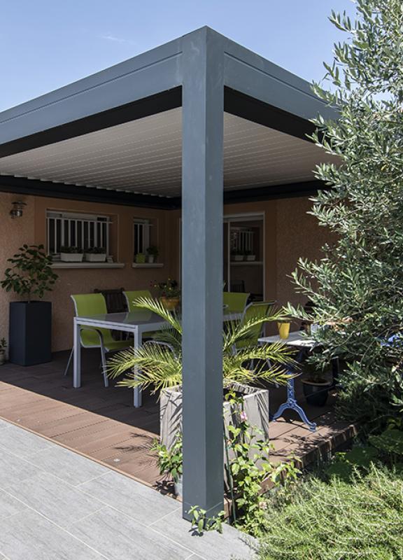 Akena Pergola - Bio plus - Aluminium gris