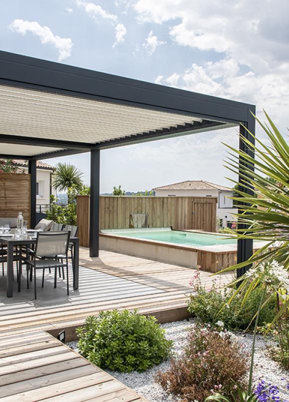 Akena Pergola - Maison - Sur terrasse bois