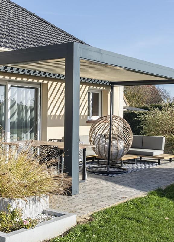 Akena Pergola Bioclimatique - Alu gris