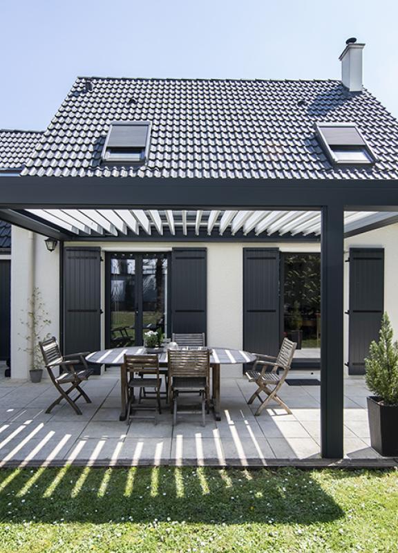 Akena - Pergola bioclimatique Nantes - Lames orientables