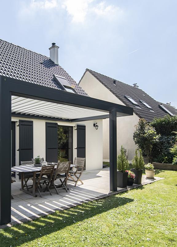 Akena - Pergola bioclimatique Nantes - Orientation des lames