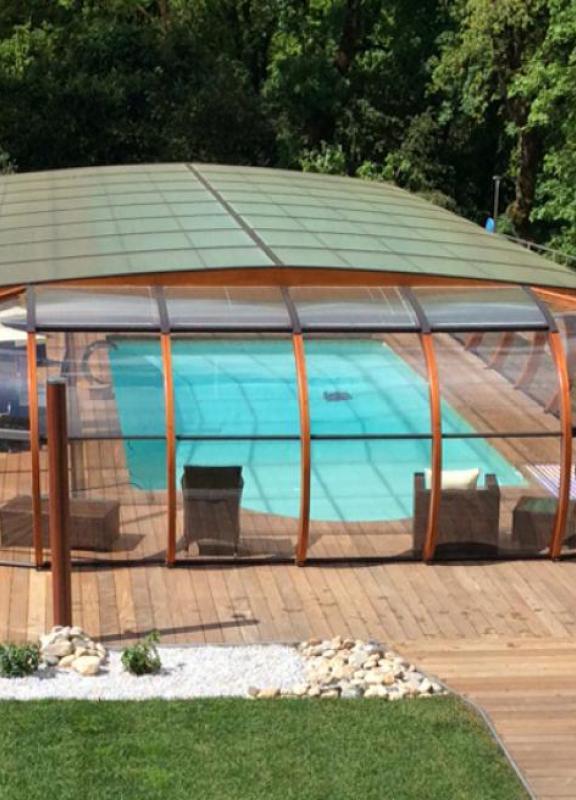 Abri de piscine haut bois R-Wood