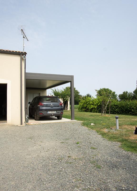 Akena Carport - Aluminium gris