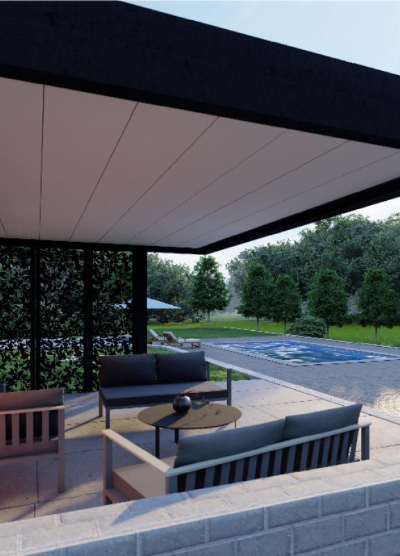 Akena Pool house - Aluminium noir - Plafond plat