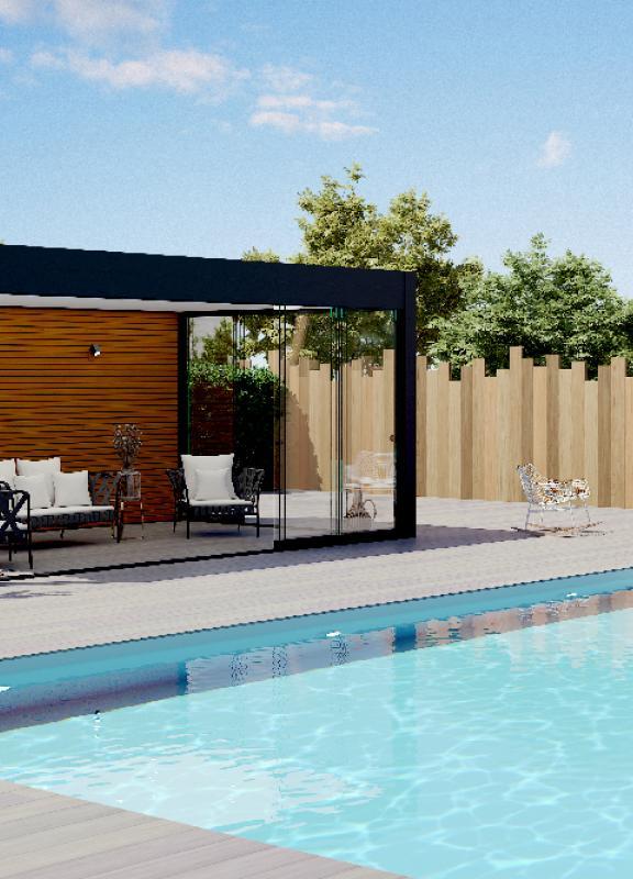 Akena Pool house - Sans box - Mur en bois