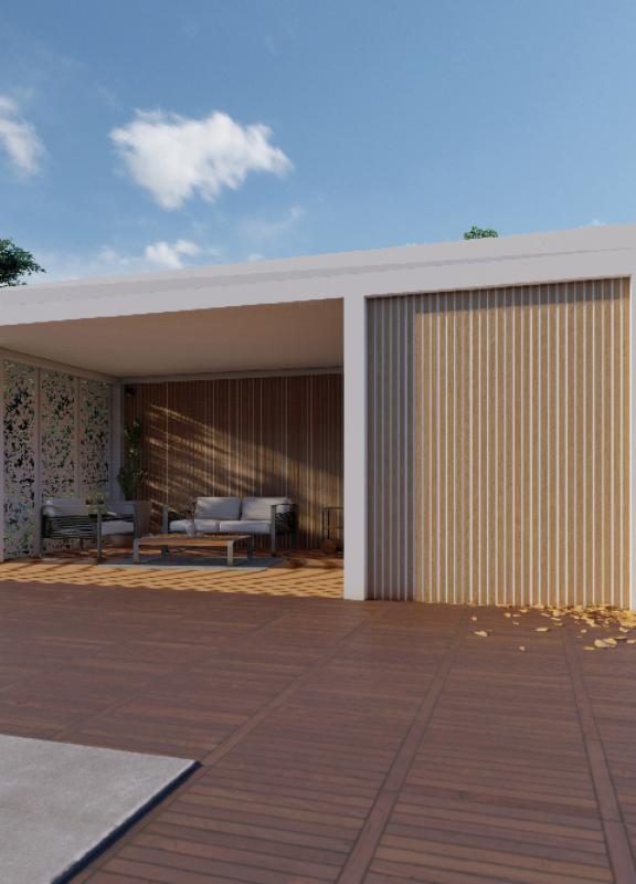 Akena Pool house - Adossé - Aluminium 