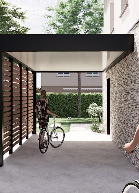 Carport, abri pour vélos - Akena