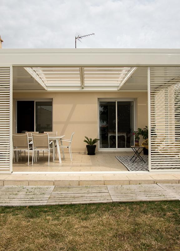 Akena Pergola - Brise-vue - Coulissants lames orientables