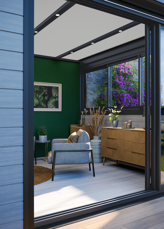 Akena - Extension maison salon toit plat - Pièce à vivre