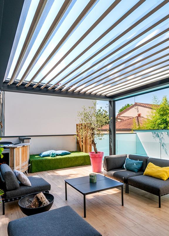 Akena Pergola - Bioclimatique - Salon extérieur