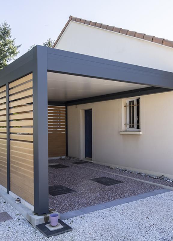 Akena Carport - Adossé - Aluminium