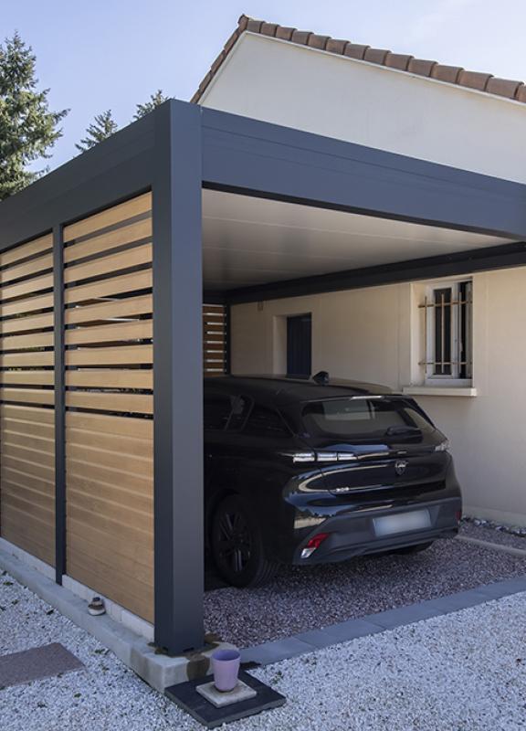 Akena Carport - Adossé - Voiture protégée