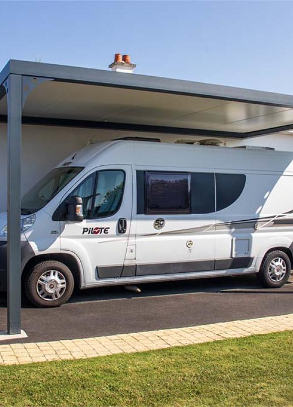AKENA – Carport à toit plat pour camping-car
