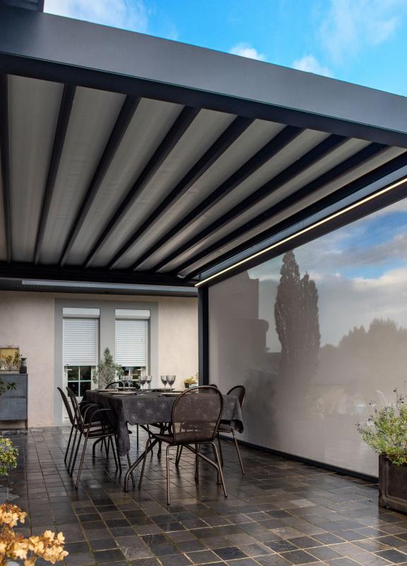 Pergola à toile retractable