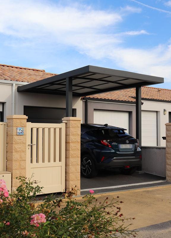 Carport AKENA adossé toit cintré