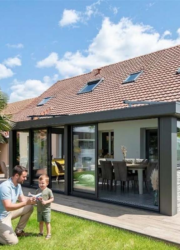 Akena Véranda - Le Mans - Sur muret clin