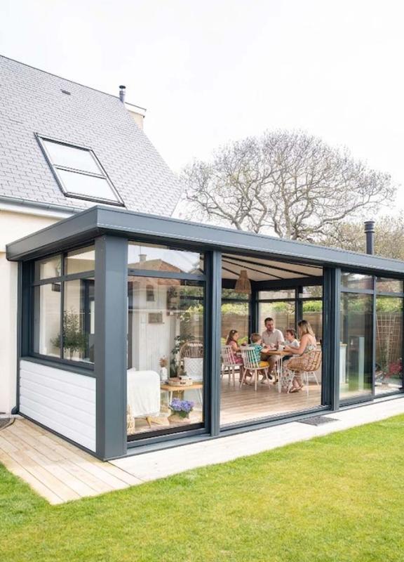 Véranda aluminium AKENA grise anthracite