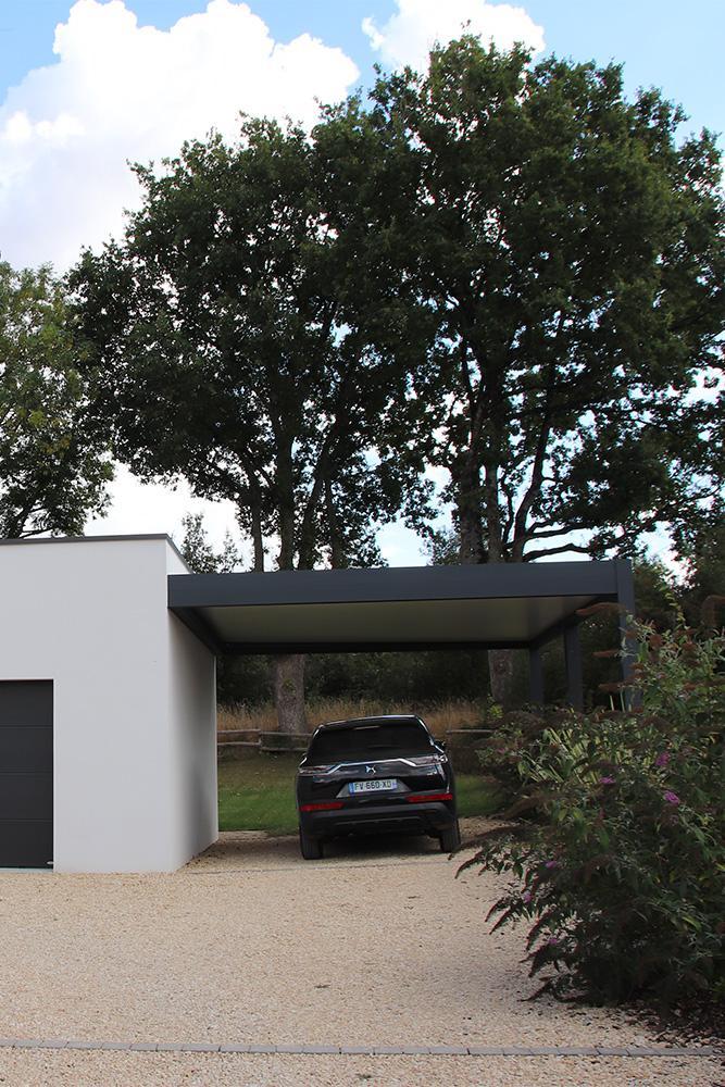 Akena Carport - Aluminium gris