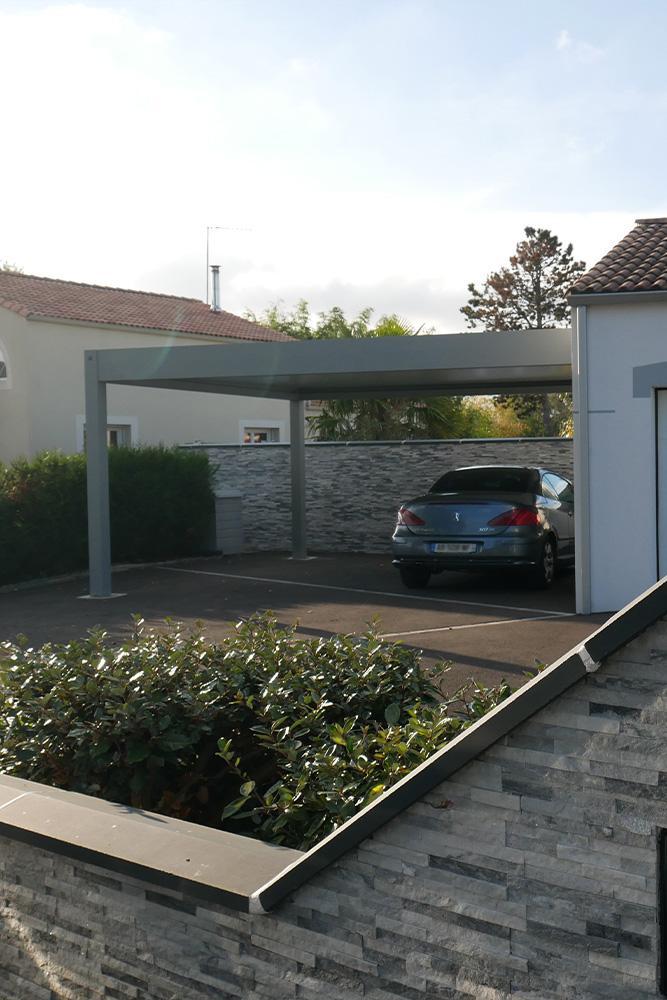 Carport 2 poteaux : Abris voiture 2 pieds Akena