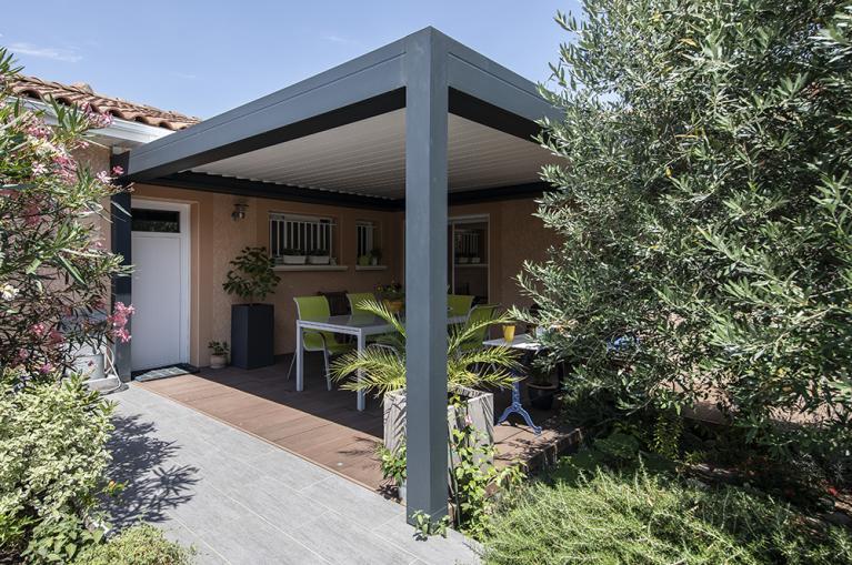 Akena Pergola - Bio plus - Aluminium gris