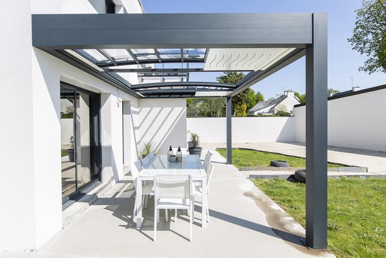 Akena Pergola - Gris aluminium