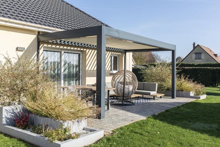 Akena Pergola Bioclimatique - Alu gris