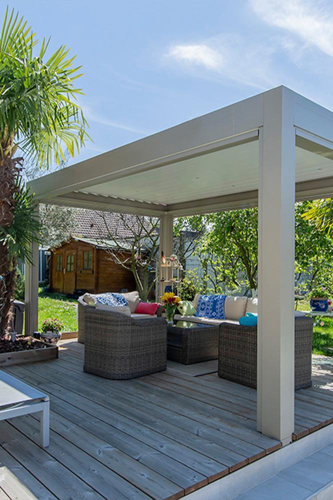 Akena Pergola - Salon bioclimatique - Stores motorisés
