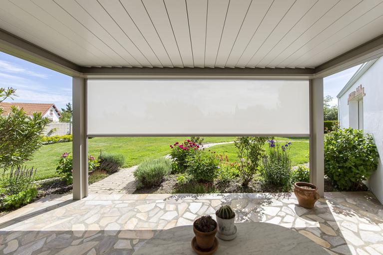 Akena Pergola - Adossée - Salon extérieur