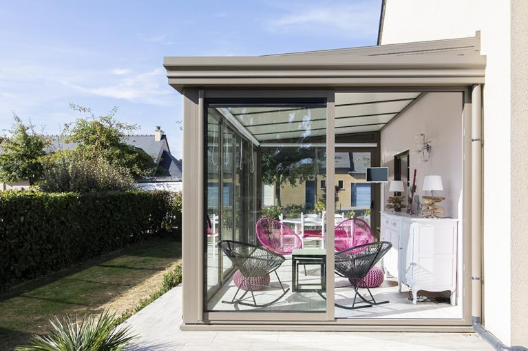 Akena Véranda - Aluminium gris - Sur mesure