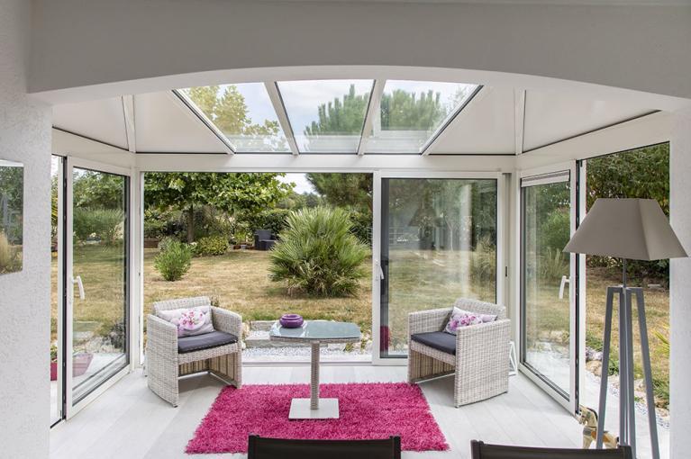 Akena Véranda - Droite avec arêtiers - Voute intérieure