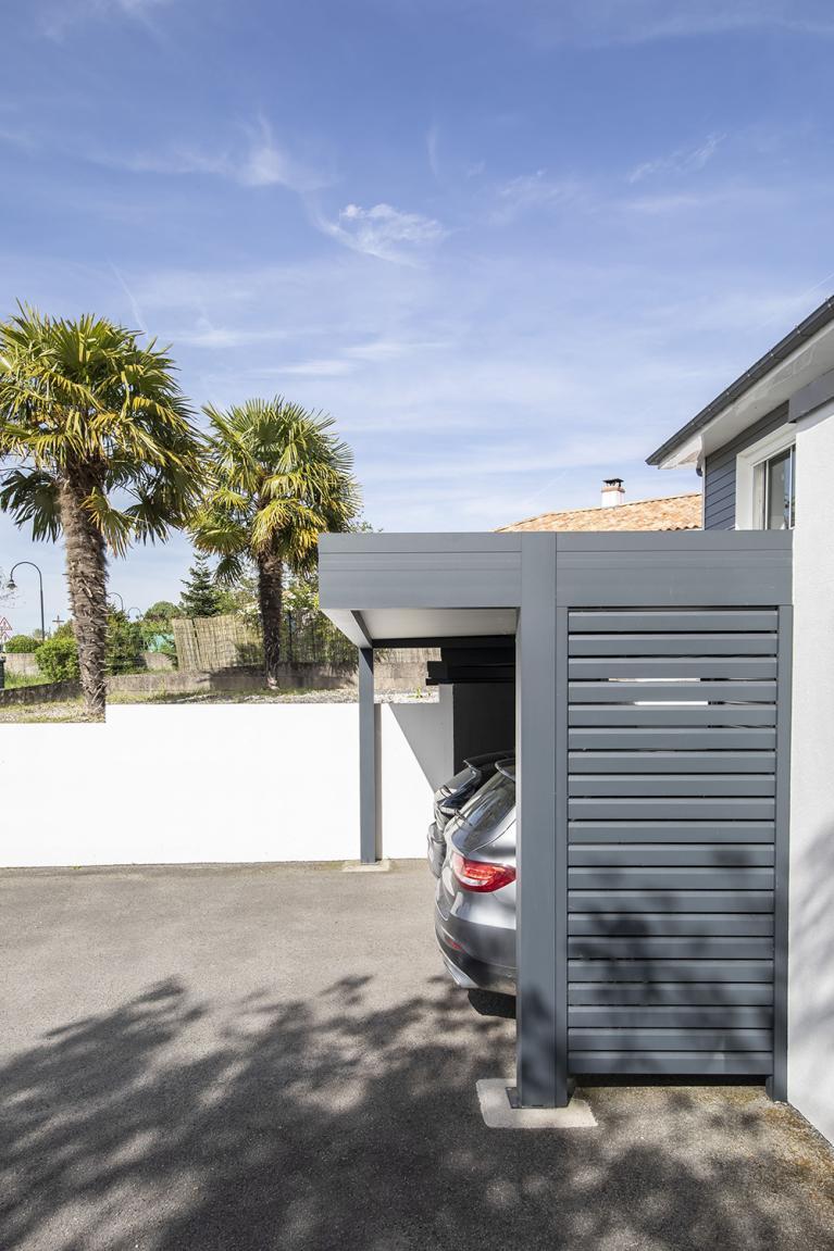 Akena Carport - Ilot - Gris aluminium