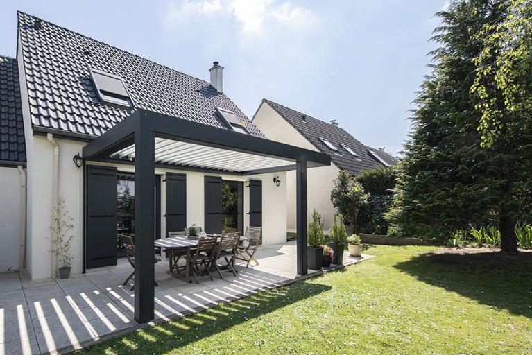 Akena - Pergola bioclimatique Nantes - Orientation des lames