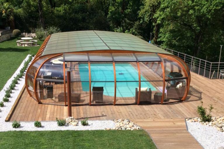 Abri de piscine haut bois R-Wood