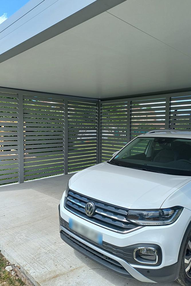 Akena Carport - Aluminium gris - Protection voiture