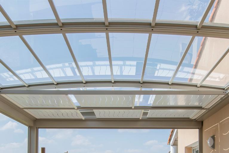 Toiture polycarbonate transparent pergola Akena